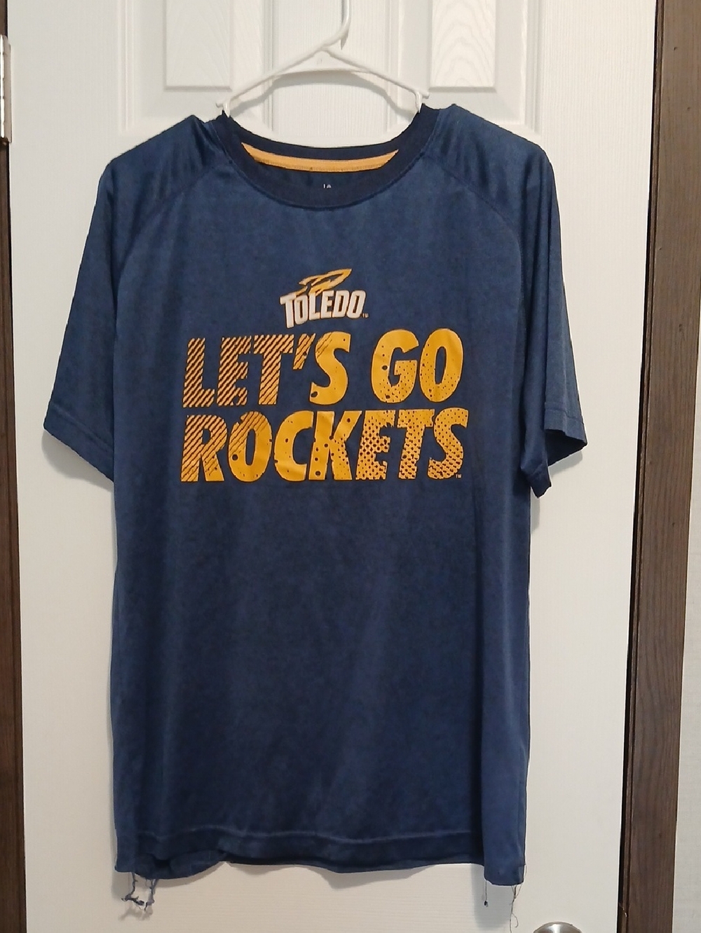 Knights Apparel Navy Blue T-Shirt with Yellow Trim